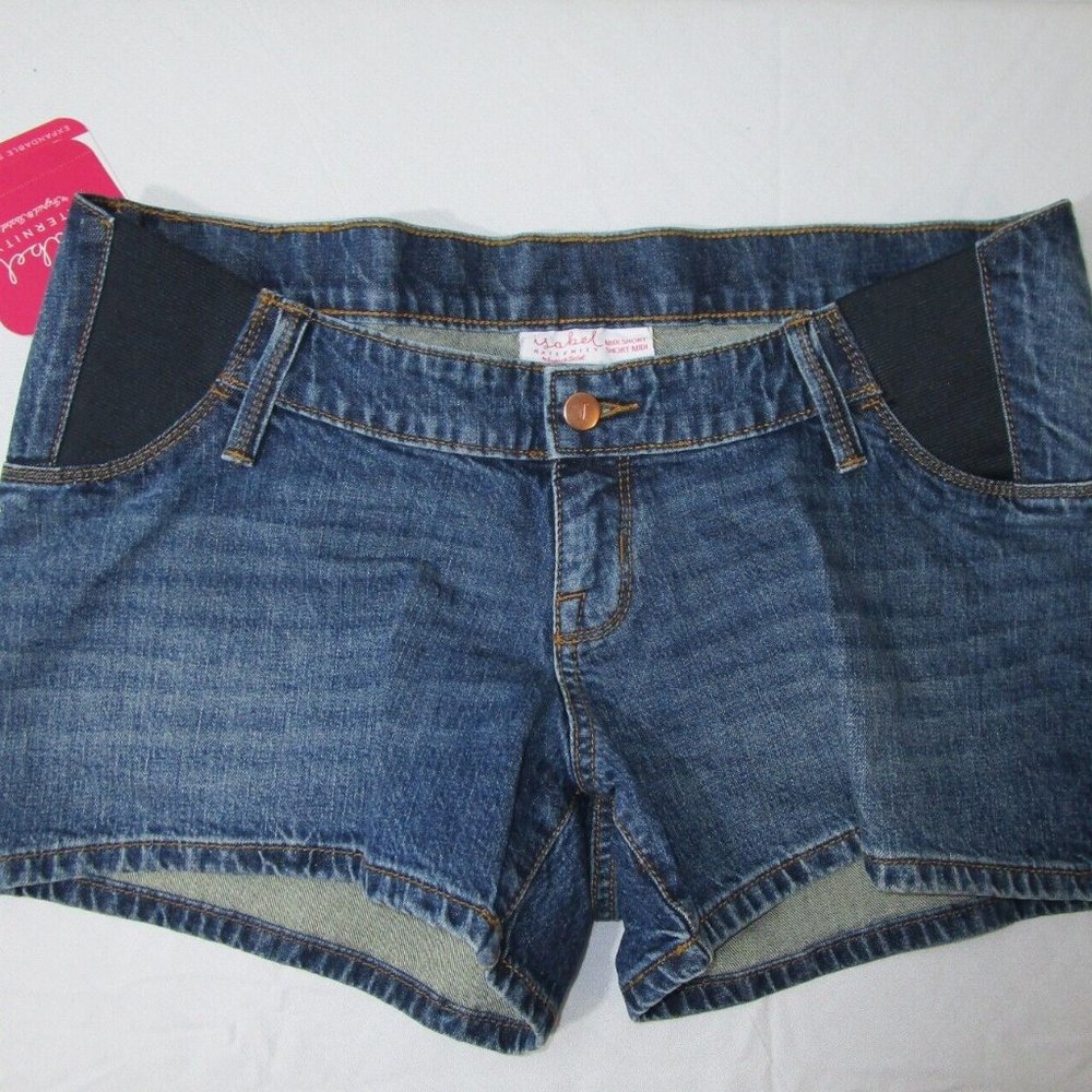 New Ingrid & Isabel Maternity Jean Shorts SIZE 6 Midi Shorts # 283